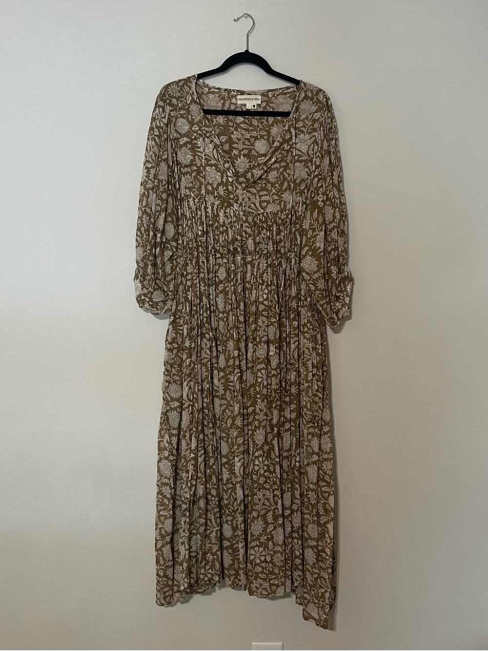 Daughters of India • Kyra Maxi Dress in Olive